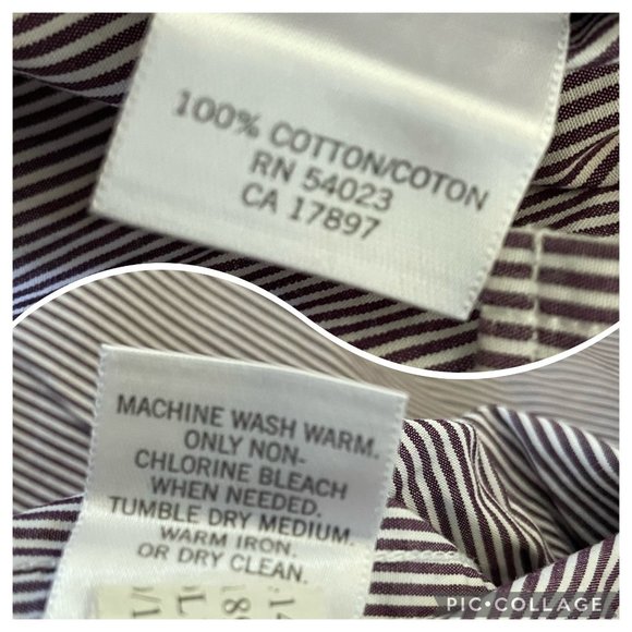 BANANA REPUBLIC Mens Cotton Long Sleeve Buttoned Striped Shirt size XL - Picture 10 of 11